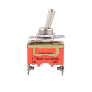 สวิตช์โยก 2ทาง ทองและเงิน E-TEN1021 6mm 12mm สวิตช์เปิดปิด ON-OFF 15A 250V สวิตช์ switch