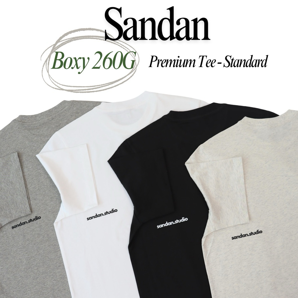 [SANDAN] Boxy 260G Premium Tee - Standard Fit (Unisex)