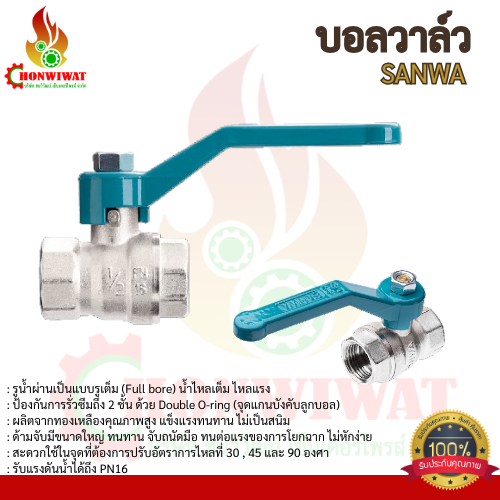 บอลวาล์ว SANWA  (1/2″-1″)