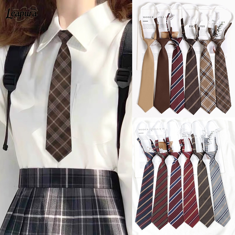 เนคไทแฟชั่นสำเร็จรูปนักเรียนJKวินเทจสไตล์ญี่ปุ่นเครื่องประดับสำหรับผู้ชายและผู้หญิง❤️Leapura