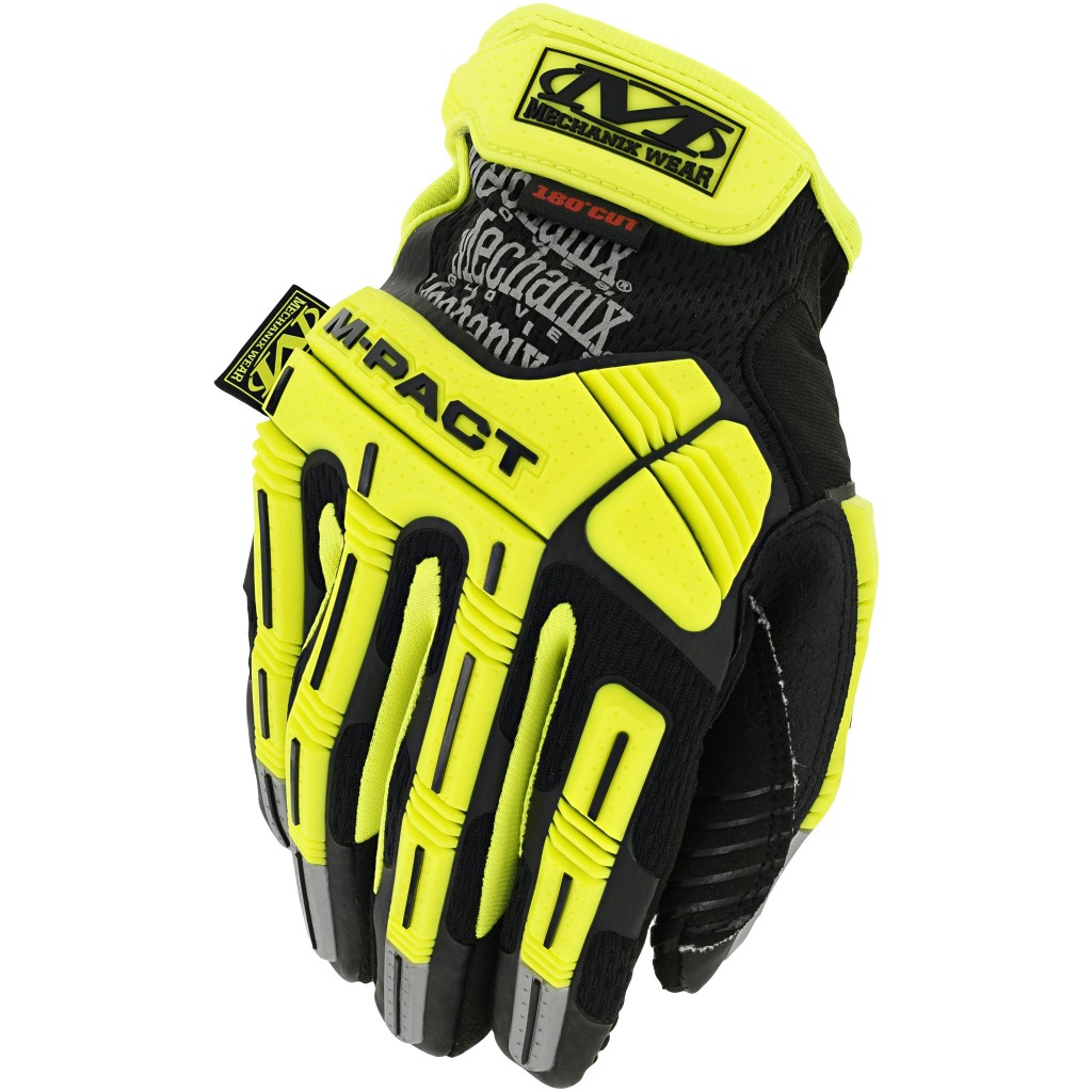 Mechanics Gloves, Hi-Viz, M-Pact D5 XL (10)