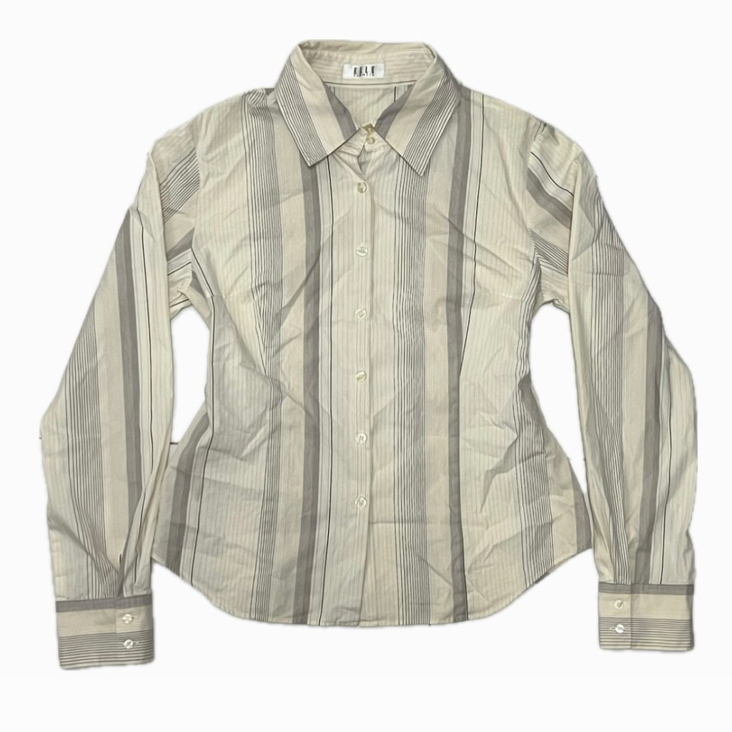 ELLE เสื้อเชิ้ตสีครีม