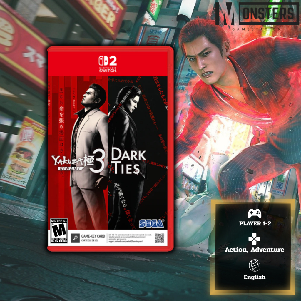 Yakuza Kiwami 3 & Dark Ties [NINTENDO SWITCH2] [มือ1] (สินค้าพร้อมส่ง) [โซน1 US]