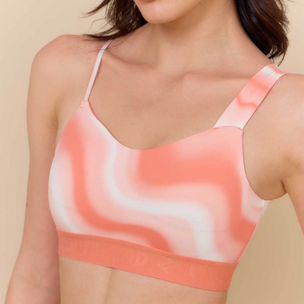 UNBOUND TIME RIPPLE SPORTS BRA > PEACH สปอร์ตบราลายน้ำสีพีช (เฉพาะเสื้อ) ราคา ถูกที่สุด ดีลบีเคเค แกลเลอรีภาพที่ 5