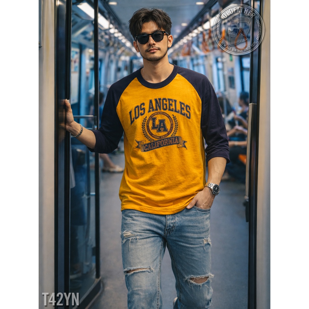 เสื้อแขนสามส่วนวินเทจ Vintage ( รหัสสินค้า T 42 )