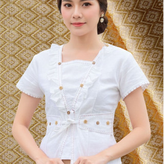เสื้อพื้นเมือง เสื้อผ้าฝ้าย สันกำแพง ผ้าชินมัย (มีแต่สีขาวนะ…
