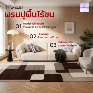 🔥พร้อมส่ง🔥 พรม พรมปูพื้น พรมแต่งห้อง ไร้ขน ไม่อมฝุ่น ทำความสะอาดง่าย พรมกันลื่น พรมอัดเรียบ หลายขนาด พรมขนสั้น ถูกที่สุด