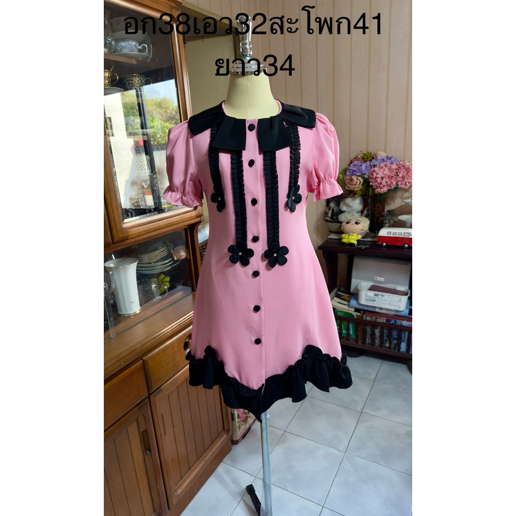 เดรสดีเทลเก๋ๆแบรนด์CLTขนาดL