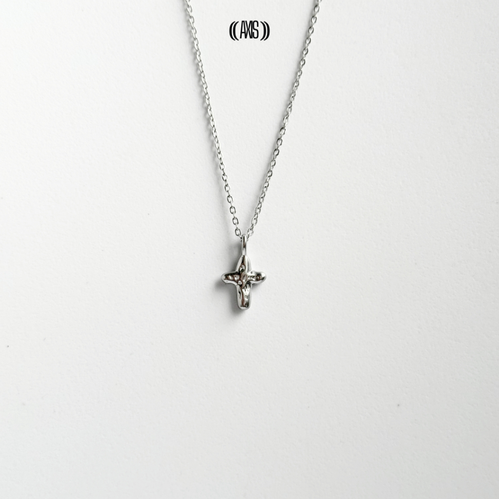 AXIS EMBER CROSS Necklace 50cm | สร้อยคอไม้กางเขน กันน้ำ ไม่ดำ