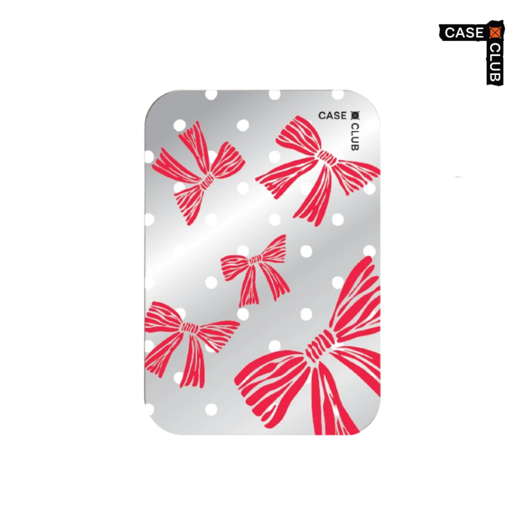 CaseClub เคสคลับ Magnetic Mirror Cardholder Stand ที่ใส่บัตร แม่เหล็ก มีกระจกและขาตั้ง ลาย AKKARA อัคระ จะบ้า