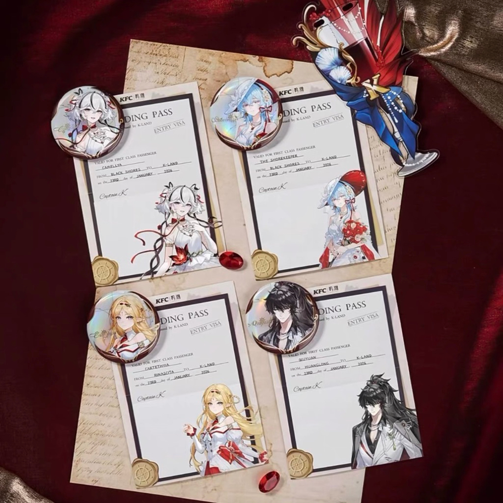 [พร้อมส่ง] official แท้ Qiuyuan/Camellya/Cartethyia/Shorekeeper Laser card wuthering waves kuro game