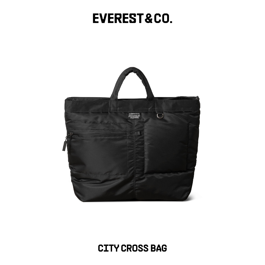 EVEREST&CO. City Cross Tote Bag กระเป๋าทำงาน ทรงมินิมอล ดีไซน์เรียบ มีช่องเยอะ