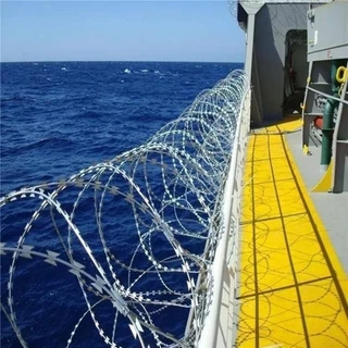 ลวดหนามหีบเพลง BTO-22 ยาว10เมตร (เส้นผ่านศูนย์กลาง30cm-90cm) HotDipped Galvanized Razor Barbed Wire ลวดหนามทหาร ล้อมรั้ว