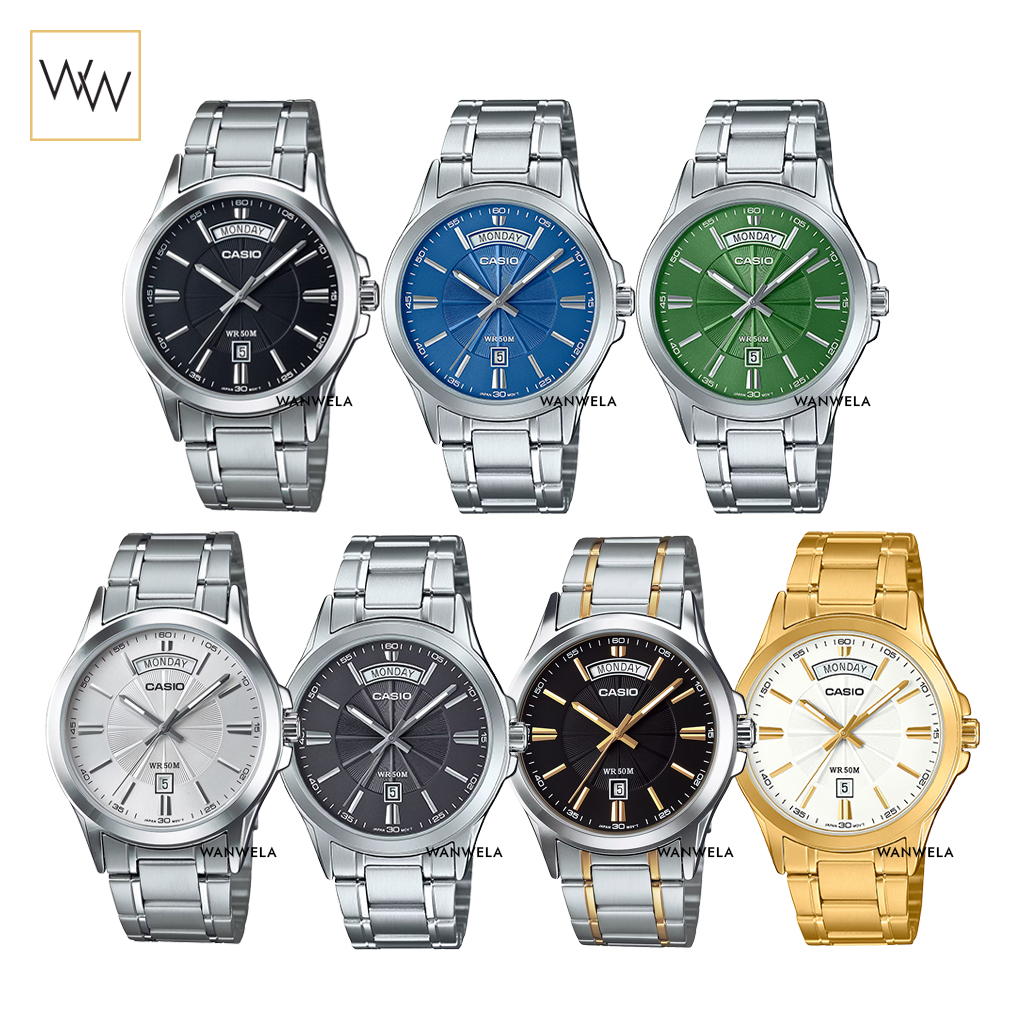ของแท้ นาฬิกาข้อมือ Casio ผู้ชาย รุ่น MTP-1381 สายสแตนเลส