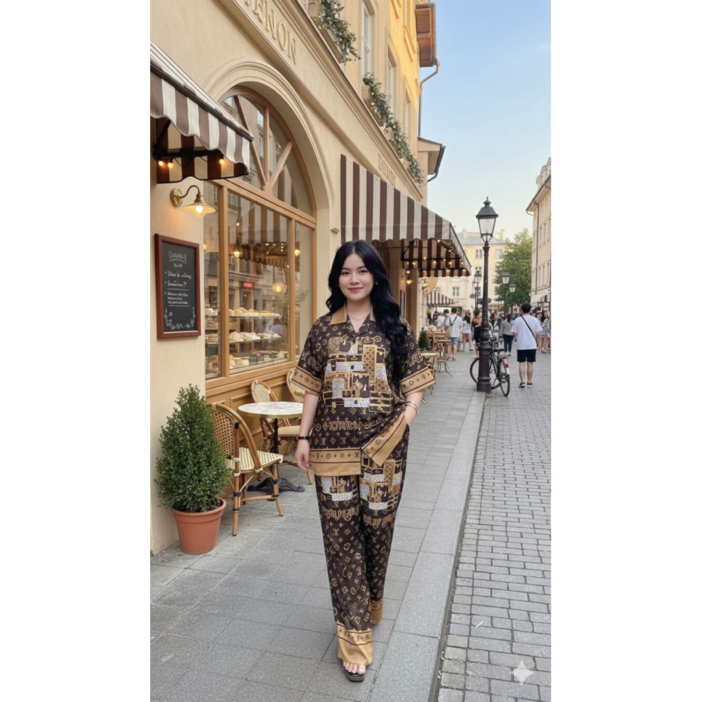 ตากร้า 1️⃣ค่ะผ้าไหมอิตาลีชุดเซ็ตเสื้อฮาวาย+กางเกงขายาวมีกระเป๋า งานเซ็ตน่ารักที่ใส่สบายสุดๆ ลายไม่มีซ้ำใครในตลาดแน่นอน