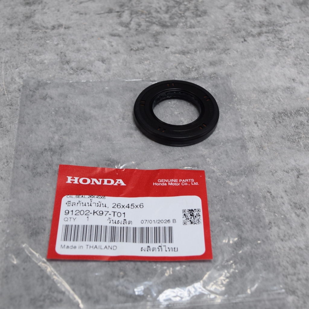 ซีลกันน้ำมันข้อเหวี่ยงซ้าย ADV150 ปี2019-2022 ,ADV160  แท้เบิกจากศูนย์ฮอนด้า ราคา/1ชิ้น 91202-K97-T0