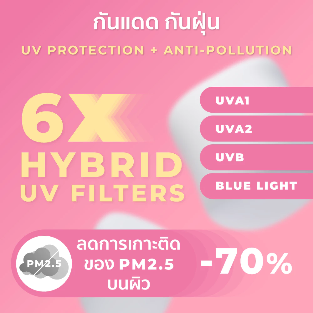 HER HYNESS MARSHMALLOW GLOWING TINTED SUNSCREEN SPF50+ PA++++ 40G กันแดดมาร์ชเมลโลว์ เนื้อทินท์ ไม่กลัวฝุ่น 40 กรัม thumbnail 4