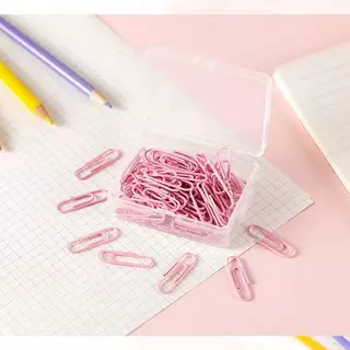 ลวดเสียบ คลิปหนีบ มาการอง สีหวาน 50-60 ชิ้น ต่อกล่อง ขนาด 28 มม