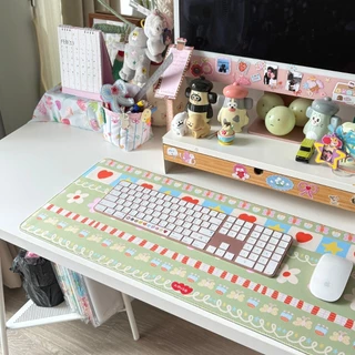 amuse stuff-mousepad flower แผ่นรองเม้าส์ลายดอกไม้ขนาด30*80เซน