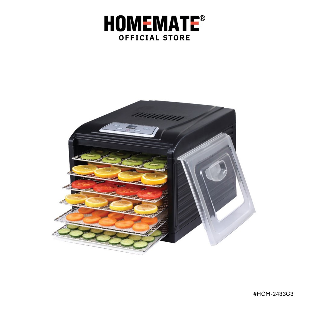 HOMEMATE เครื่องอบอาหารและผลไม้แห้ง 6 ชั้น รุ่น HOM-2433G3