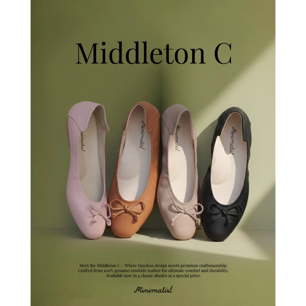 𝐌𝐈𝐍𝐈𝐌𝐀𝐋𝐈𝐒𝐓 รองเท้าคัทชูหนังวัว รุ่น Middleton c 🔥 ทำจากหนังวัว จึงจะไม่นิ่มเท่าหนังแกะ แต่หนังถลอกยากกว่า