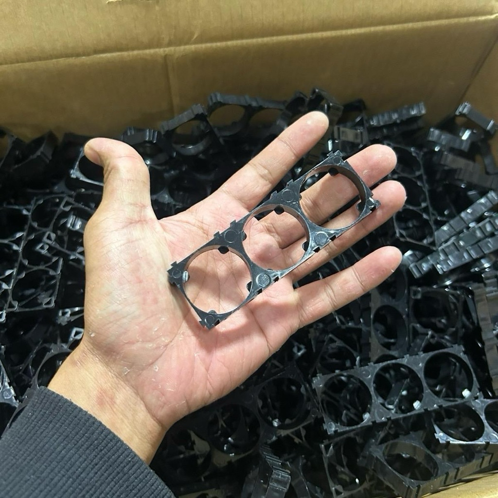 รางแบตลิเธียมฟอตเฟต  ที่ล็อคแบต 32650 32700 32140 2-3ช่อง  วัสดุแข็งแรงหนา ยืดหยุ่นPETG