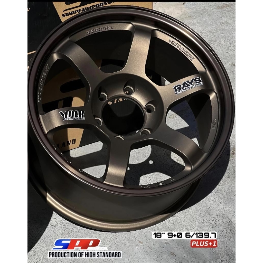 ล้อแม็กซ์​ TE37​ SUV​(งานSPPแท้)​ขอบ​18 6​รู​139.7​กว้าง​9​นิ้ว​ออฟเซต​0​สีน้ำตาล​PLUS+1เทียบแท้SPPผ