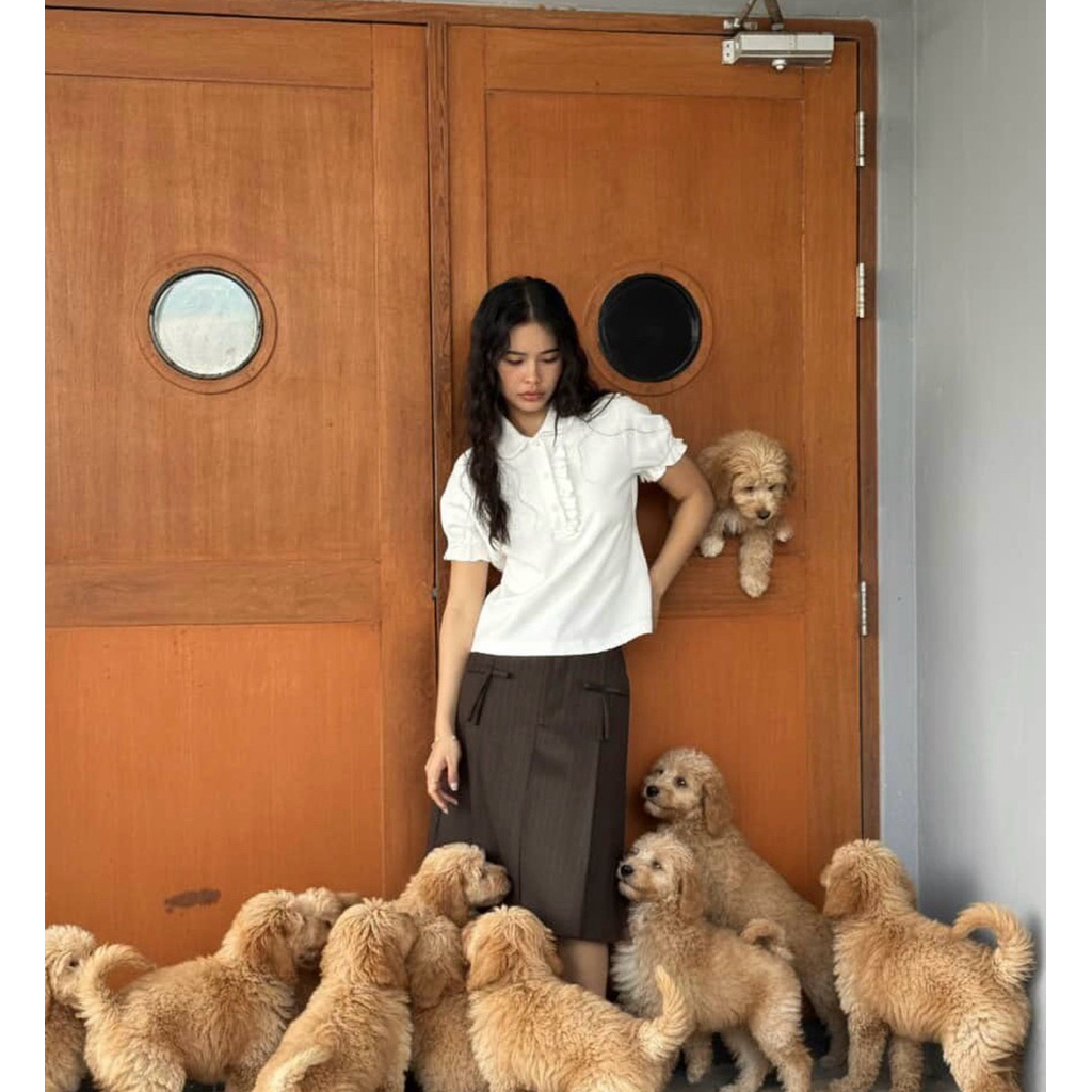 ✅พร้อมส่ง เสื้อยืดโปโลสีขาว🤍 ETOILE BNK สภาพสวยไม่มีตำหนิ