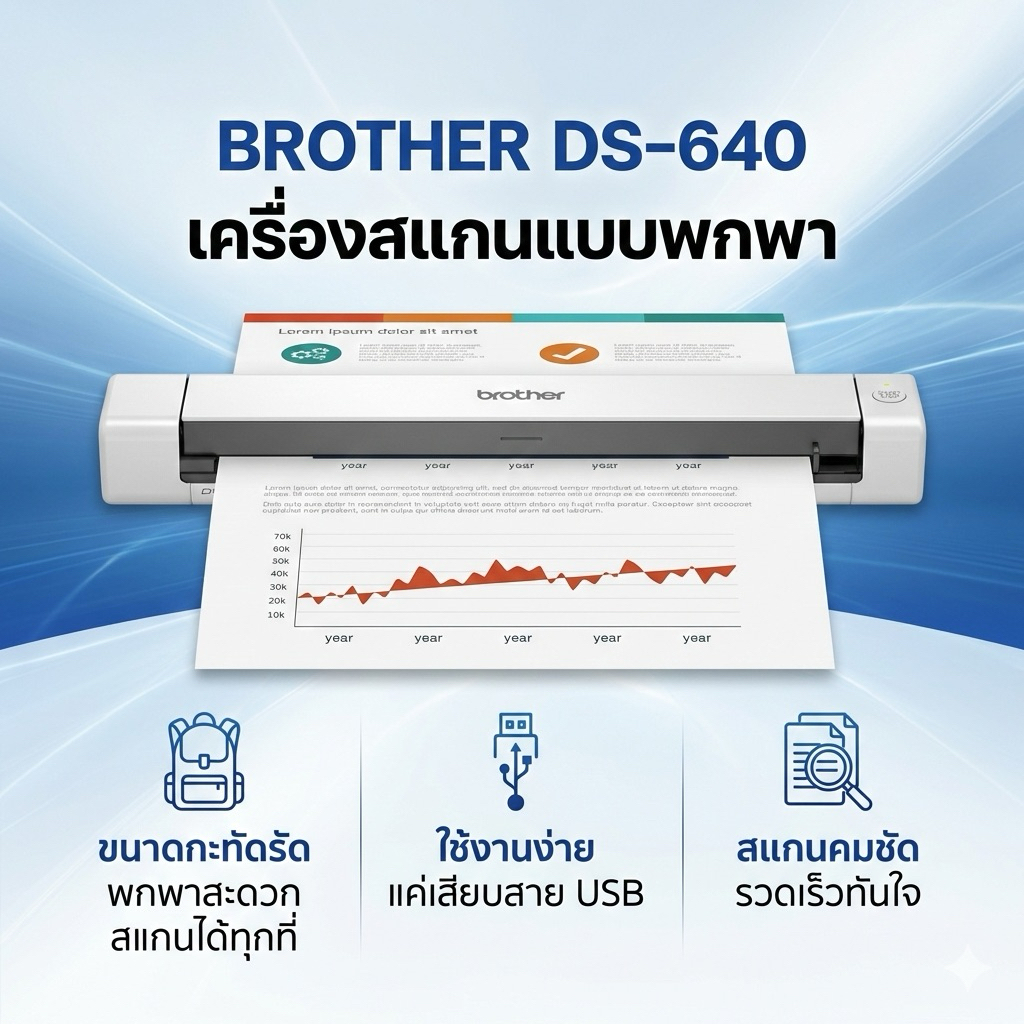 เครื่องสแกน แบบพกพาBROTHER DS-640