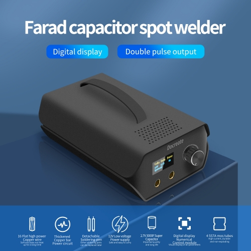 Durable Spot Welder, Farad Capacitor Energy Storage Spot Welding Machine 2.7v 3000F, 120 Gears Porta