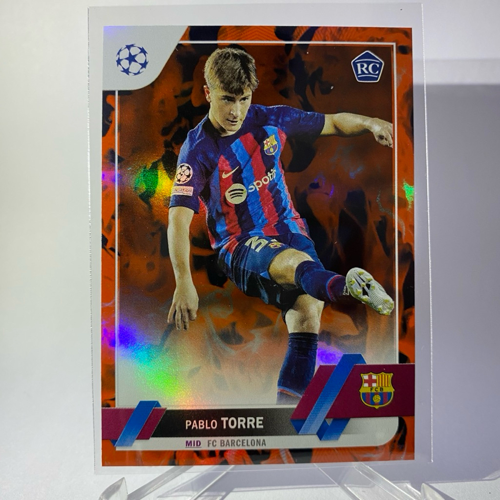 การ์ดนักฟุตบอล PABLO TORRE, RC, BARCELONA, TOPPS 2023