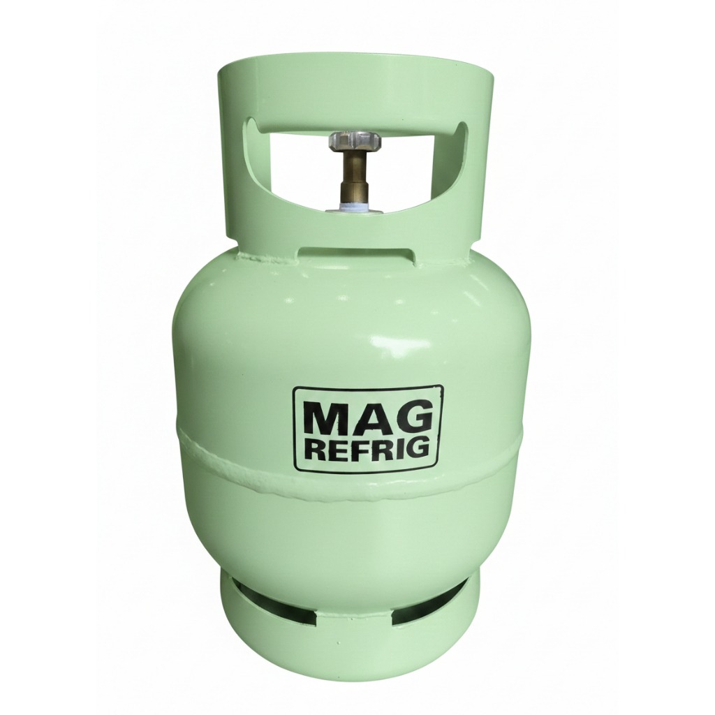 MAG REFRIG ถังน้ำยาเปล่า (ไม่มีน้ำยา) สำหรับใช้เติมน้ำยา ขนาด 5กิโลกรัม และ 13กิโลกรัม เติมน้ำยาได้ R12,R22,R134a,R404a,