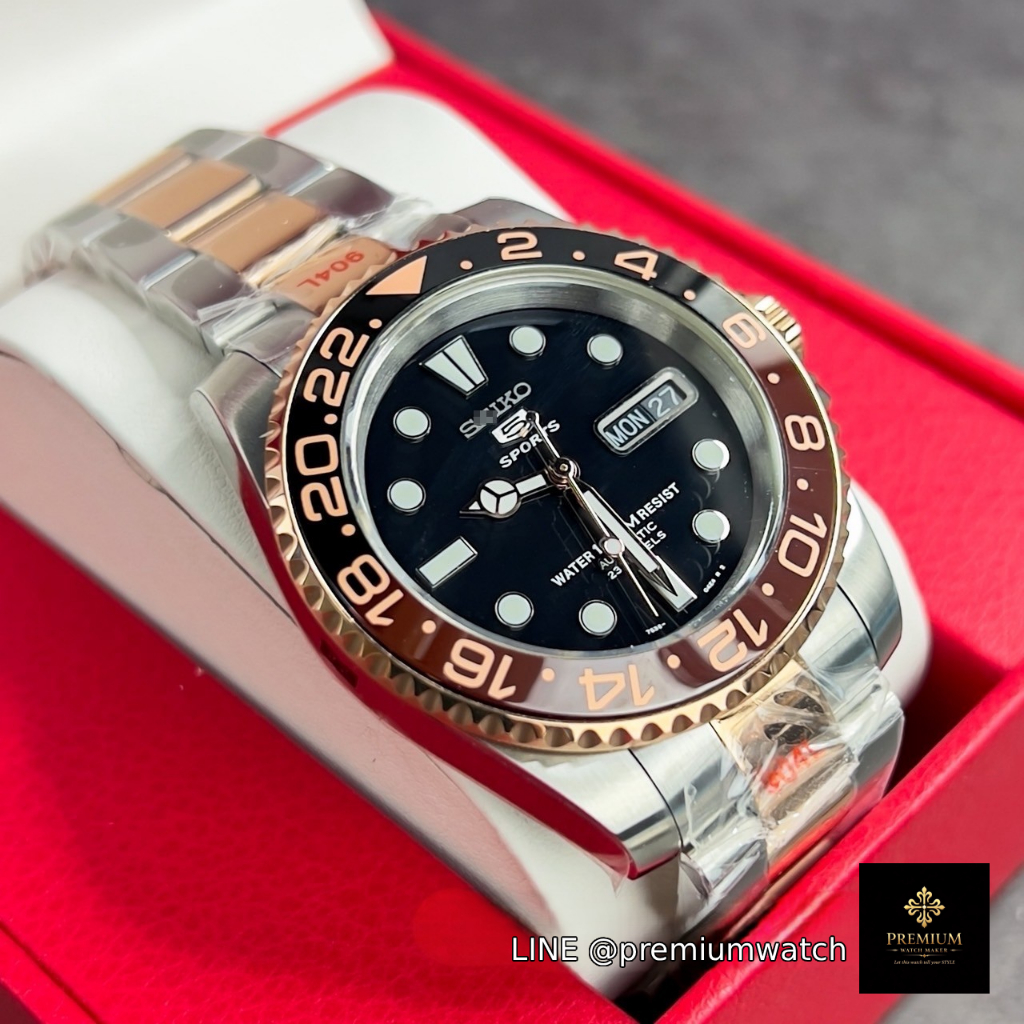 Premium Watch Root Beer Two Tone Oyster Strap Upgrade จากรุ่น Submarine SNZF17