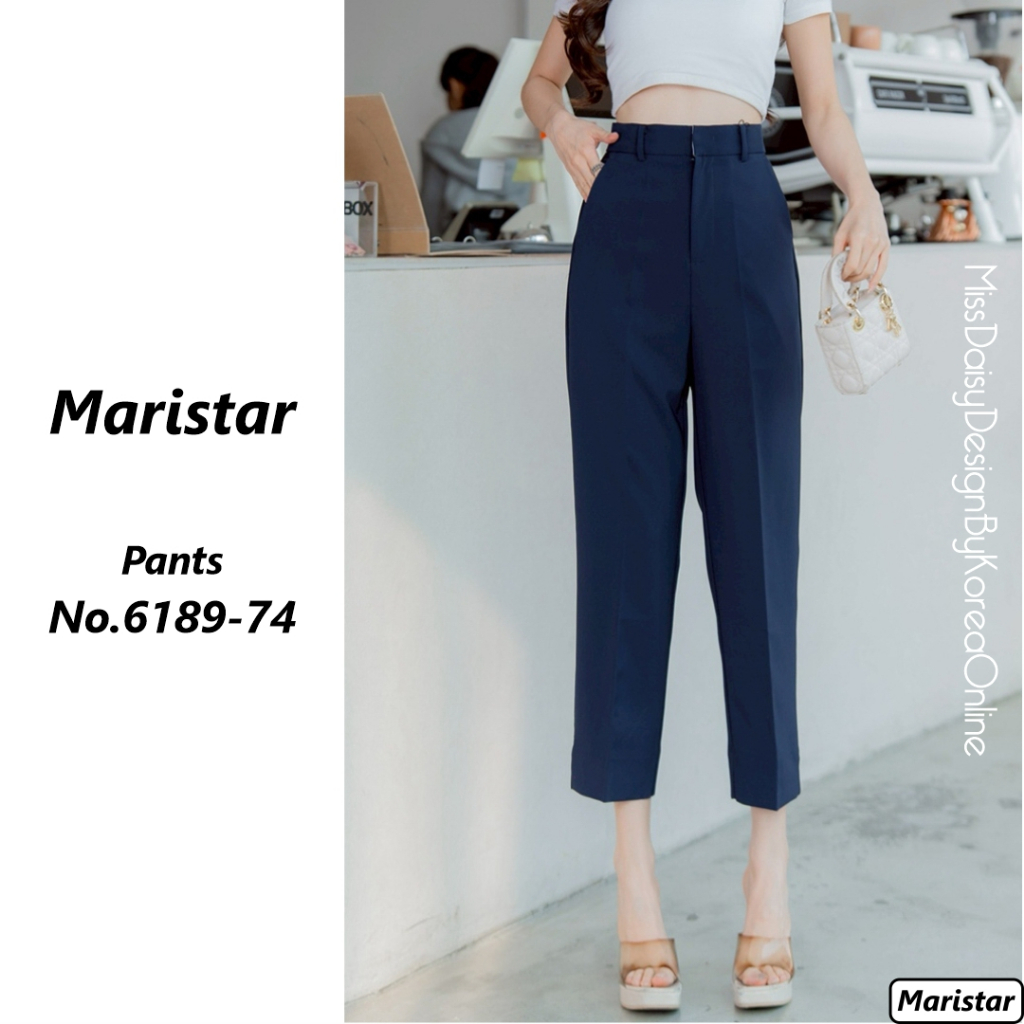 Maristar กางเกงขายาว 7 ส่วน No.6189 ผ้า Double Poplin (Spandex) เนื้อผ้ายืดหยุ่นได้ดี