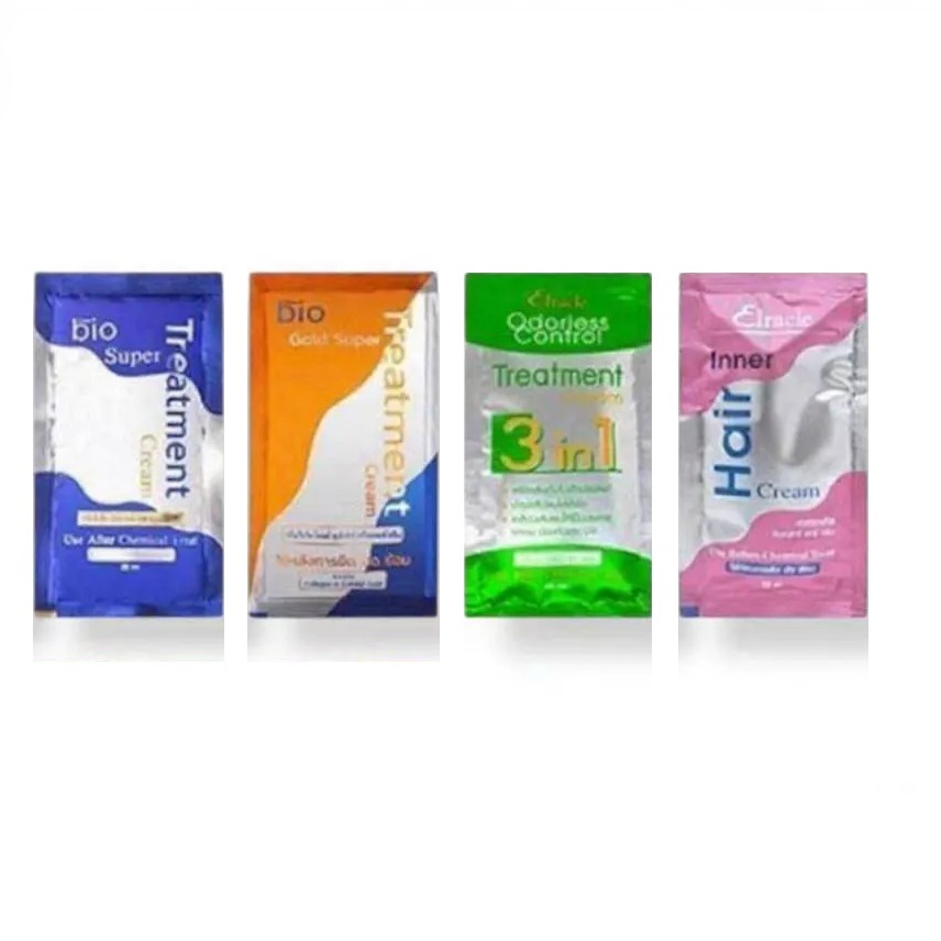 ทรีทเมนท์ ไบโอ ซอง Green Bio Elracle ซุปเปอร์ ทรีทเมนต์ บำรุงผม ซอง น้ำเงิน ทอง เขียว ชมพู 30 มล.