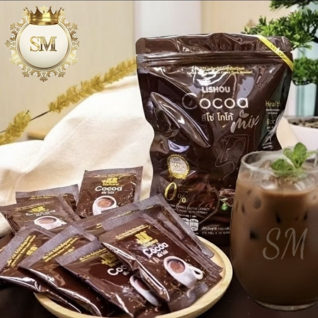 โฉมใหม่ | พร้อมส่ง | ของแท้  สูตรพลัส lishou cocoa ลิโซ่ โกโก้ โกโก้ 15 ซอง