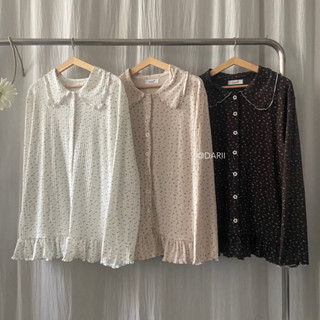 Wendy Top | เสื้อแขนยาว คอบัว ผ้ายืด ทิ้งตัว