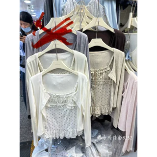 (รุ่นใหม่) 7711ป้าย Iorits shop ป้าย ศิวา เสื้อเซต2 ชิ้น ลายจุด ถอดแยกชิ้นได้งานนำเข้า