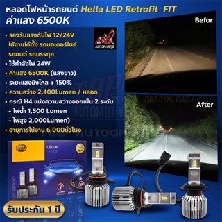 หลอดไฟหน้ารถยนต์ Hella รุ่น RetroFIT ค่าแสง 6500K (1กล่อง มี…