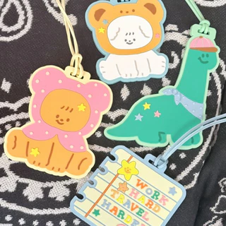 NEW! Giant PVC Bag tag ป้ายห้อยกระเป๋า กระเป๋าเดินทาง ใส่ชื่อได้ ไดโน เท๊ดดี้ มอลทีส | Stickwithme4ev