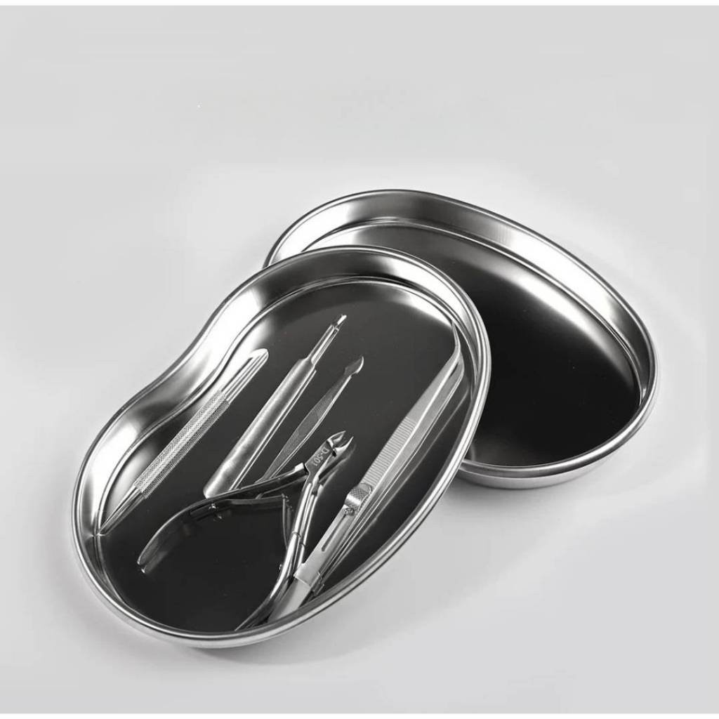 ถาดเปล่าใส่อุปกรณ์ทำเล็บ  Stainless Steel Tray ถาดสแตนเลส วางของทำเล็บ พร้อมส่ง