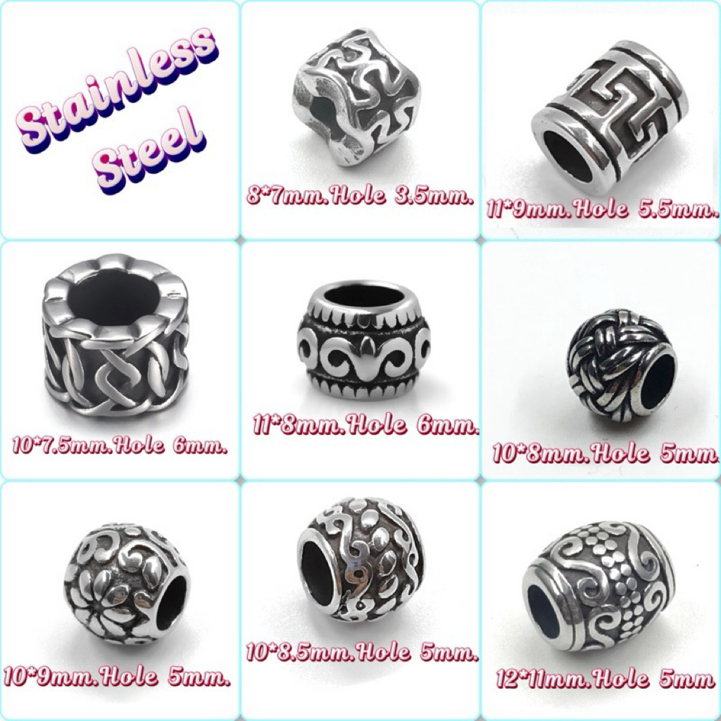LS52-LS59 ตัวคั่นลูกปัดสแตนเลสสแตนเลสแท้ 100%