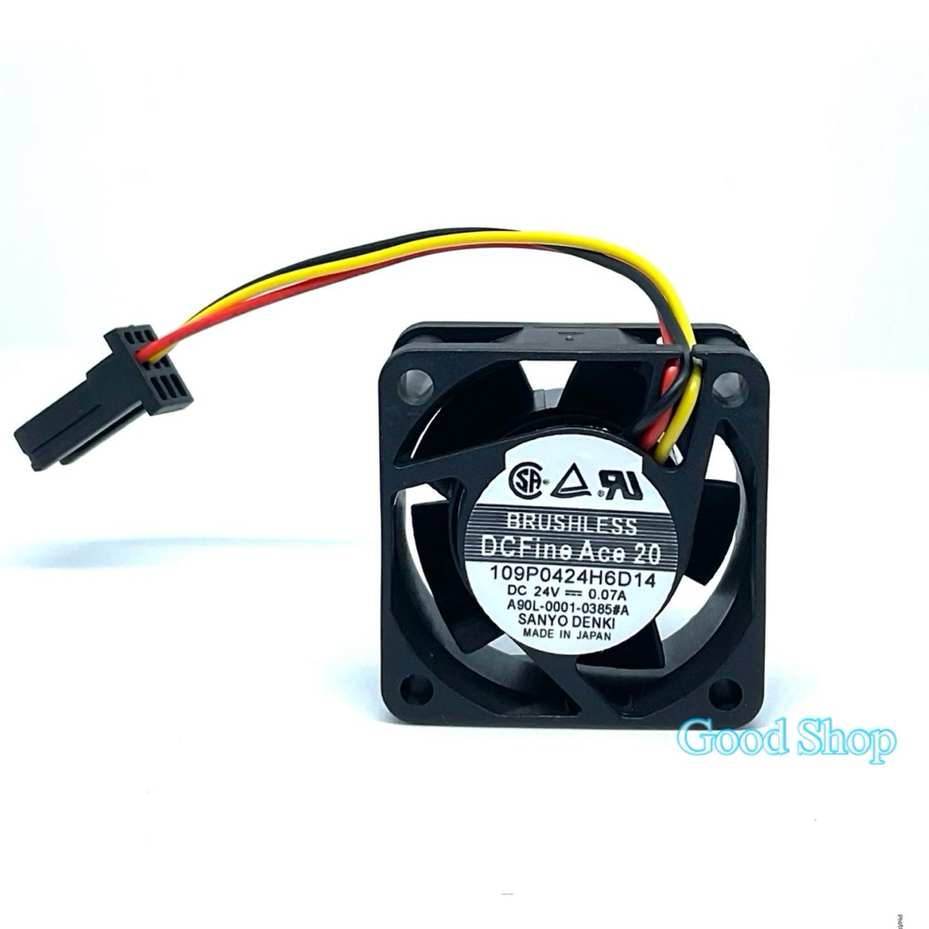 พัดลม 1นิ้วครึ่ง (1"1/2) SANYO DENKI  MODEL 109P0424H6D14  DC24V  0.07A (40x40x20) พร้อมส่ง