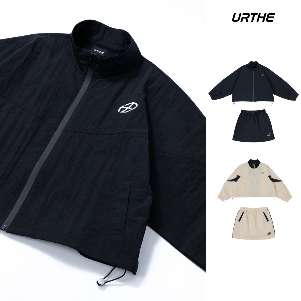 URTHE - ชุดเซต เสื้อแจ็คเก็ต กระโปรงสั้น รุ่น OFFCOURT CREW