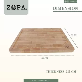 เขียงเอนเกรนไม้โอ๊ค Oak Wood end-grain Cutting Board S/M/L
