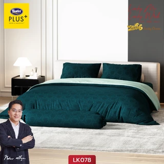 [New] Satin Plus ชุดผ้าปูที่นอน 6 ฟุต 5 ฟุต 5 ชิ้น + ผ้านวม 100"x90" Lucky Me lucky Wish