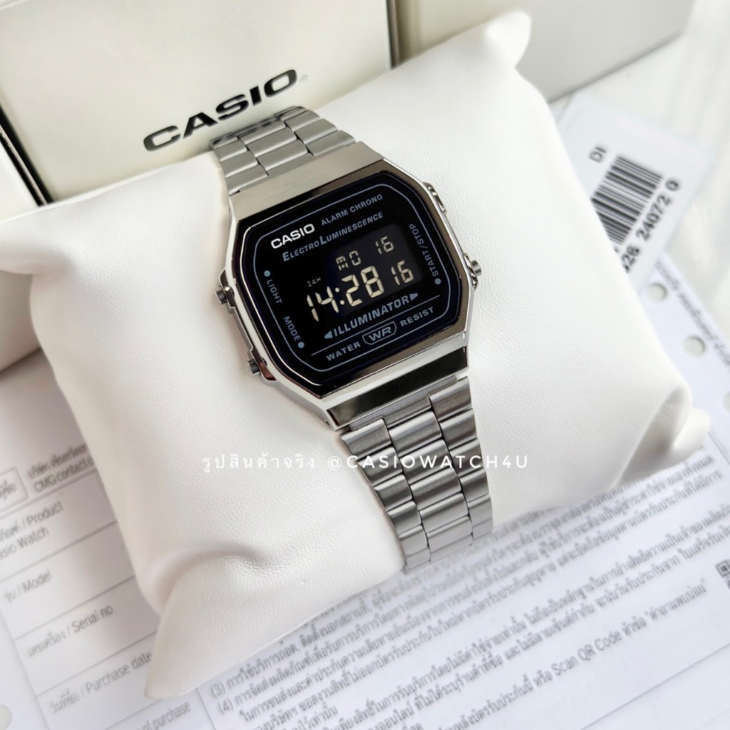 CASIO นาฬิกาข้อมือดิจิตอล ของแท้ เครื่องศูนย์ CMG รุ่น A168WGG-1B / A168 ประกัน CMG 1 ปีเต็ม