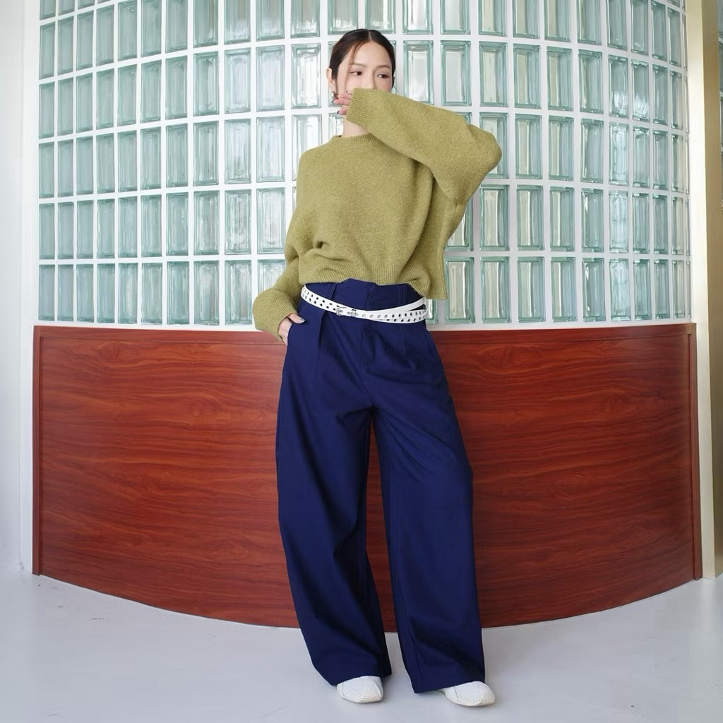 [ส่งต่อ] AMUSE BKK - Terry Curve Pants size XL กางเกงทรงกระบอกใหญ่