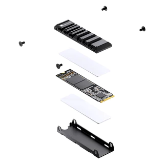 ส่งทันที Cooler M.2 SSD ฮีทซิงค์ ลดร้อนเพิ่มความเร็ว Premium Aluminium heatsink PC PS5 JONSBO M202