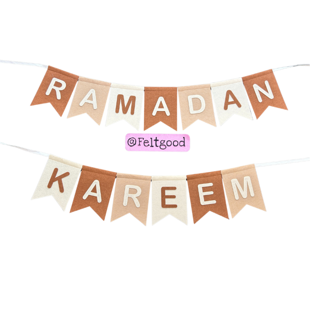 **ส่งด่วนได้** ป้ายแต่งบ้านเทศกาลรอมฏอน RAMADAN MUBARAK ทำจากผ้าสักหลาด งานแฮนด์เมด เก็บไว้ใช้ซ้ำได้ - รูปที่ 6